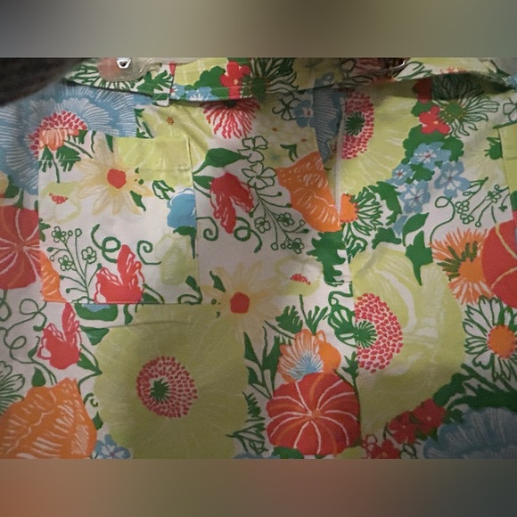 Talbots Citrus Floral A-Line Mini Belted Stretch Summer Canvas Skirt - Picture 8 of 9